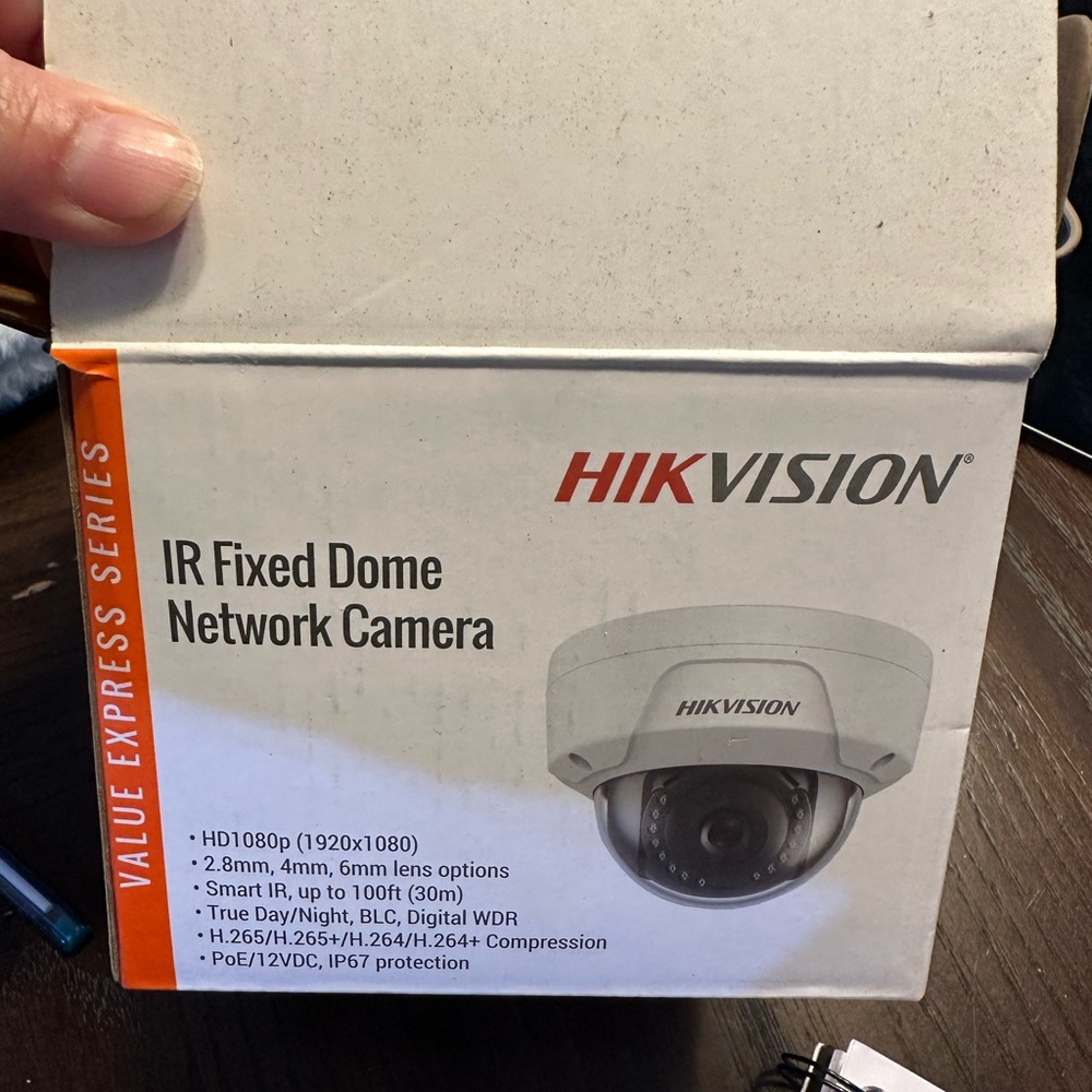 Hikvision ECI-D12F Value Express Series 2MP Outdoor IR Dome IP Camera, 2.8mm